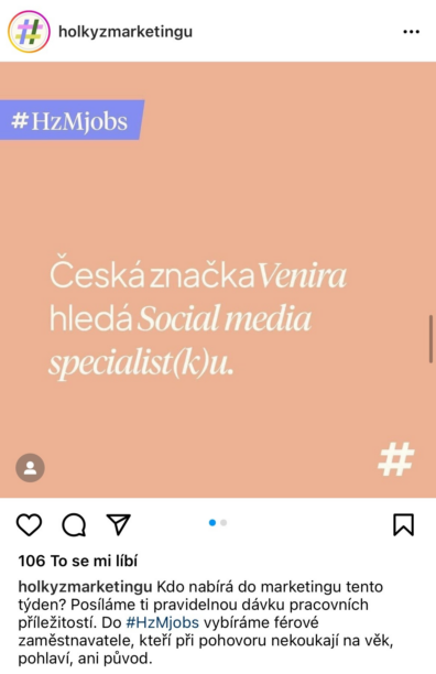 Instagram příspěvek HzMjobs